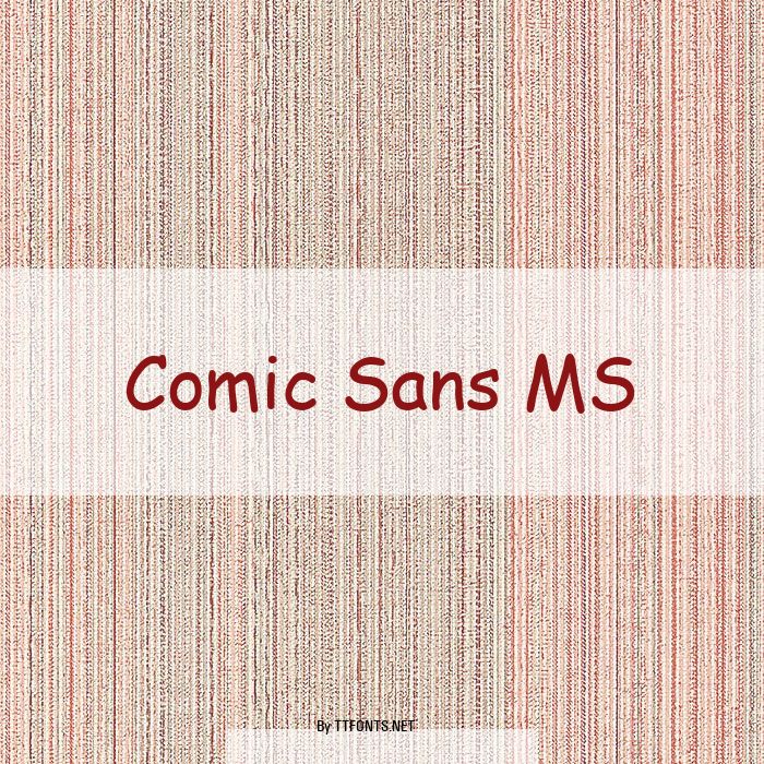 Comic Sans MS example